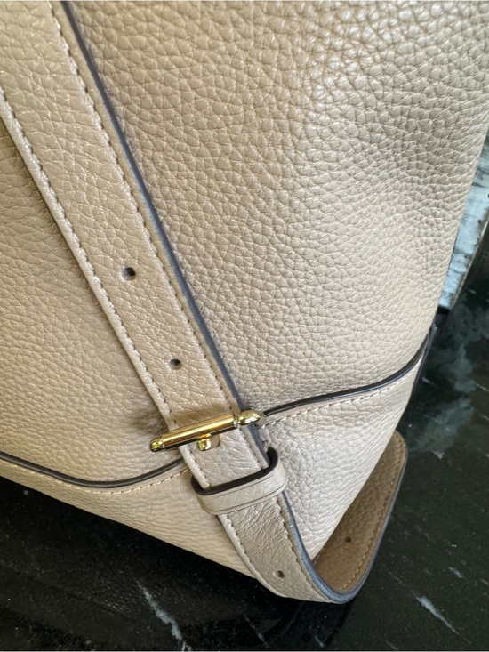 ?COACH Elle Backpack 72645 Taupe Pebbled Leather Tassel Drawstring Backpack main image 13